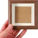 4x4 Shadow Box Picture Frame Wooden Picture Frames Made of Solid Wood to Hang Memories Box Sports Memorabilia for Pin Awards Medals Wedding Tickets Photos