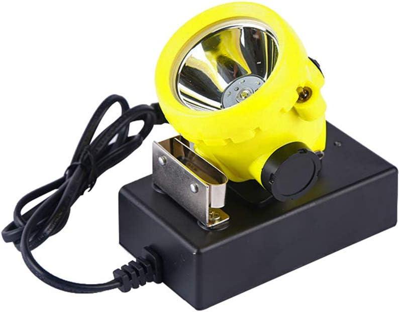 Super Bright Rechargeable LED Mining Headlamp, 1 Main + 6 LED Miner Cap Lamp, Explosion-Proof Waterproof Hard Hat Light, Underground Coal Mine Headlight for Outdoor Work, Hunting, Fishing, Camping (BK2000Y)
