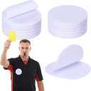 CHENGU 12 Pairs Referee Patch Hook and Loop Dots 3 Inch Self Sticky Circle Round Adhesive Double Sided Hook and Loop Fasteners for Home Office DIY Wall Decor Tool Hanging (White)