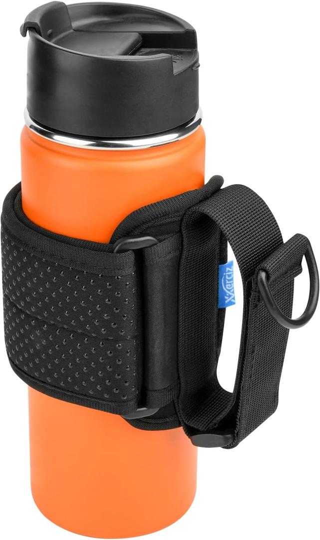 Xxerciz Water Bottle Carrier Holder with Adjustable Shoulder Strap Universal Bottle Sling for Walking Hiking Camping (Hand Grip)