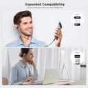 USB C & USB A Earbuds with Boom Mic for Smartphones & Computers, Wired USB C In-ear Headset with Wrap-Around Ear Hooks, Dual Mic Earbuds, 5.9FT - Perfect for Calling, Meeting, Work and Gaming