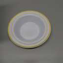 100 PCS Plastic Bowls with Gold Rim, 12oz Premium Heavy Duty Soup Bowls, Dessert and Salad Bowls for Party, Wedding and Holiday