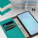 ZZXX for Samsung Galaxy S26 Plus Wallet Case with [RFID Blocking] Card Slot Stand Strong Magnetic PU Leather Flip Fold Protective Phone Case for Galaxy S26+ 5G Case Wallet(Lake Blue-6.7 inch)
