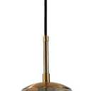 BOKT 1-Light Large Brass Gold Globe Pendant Light Mid Century Smoke Gray Glass Pendant Lighting Kitchen Island Ceiling Hanging Light Fixture Modern Chandelier Pendant Light (9.8-Smoke Gray)