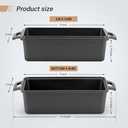 95 Inch Cast Iron Loaf Pan with Lid | Bread Baking Pans | Even Heat Distribution for Homemade Bread, Cake, Meatloaf, 2 Piece Set