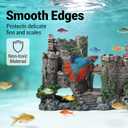 Fish Tank Aquarium Castle Decor, Hiding Spots, Safe for Aquatic Pets to Breed Play & Rest, Freshwater Saltwater Tank Landscaping Accessory