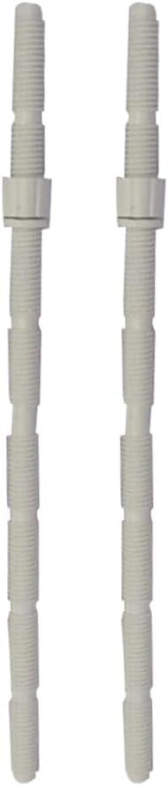 2Pcs Toilet Button Rods Replacement Dual Push Flush Rods for Toilet Tanks Extended Thread for Easy Installation Durable Construction Efficient Bathroom
