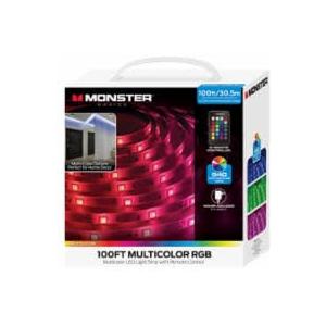 Jem Accessories Multi Color LED Strip + Adapter, 100 ft 