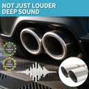 KHK 3" Dual Exhaust Tip - 3" Inlet 3" Outlet 9.5" Overall Length Diesel Exhaust Tips,Stainless Steel Weld On Truck Tailtip, Universal Fit for Trucks & Cars -Polished
