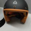 TRIANGLE 3/4 Motorcycle Helmet,Retro Open Face Adults Helmets with Visor,Half Face Moped Helmet for Men & Women,DOT Approved Helmets for Cruiser Scooter(M), Medium