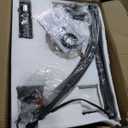 Boho Floor Lamp with Remote- Arc Tall Lamps, Bronze Floor Lamps with Stepless Dimmable Bulb, Hand-Worked Adjustable Rattan Lampshades, Brown Rattan Standing Lamp