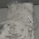 Vangao Linen Floral Curtains for Living Room 84 Inch Length Sage Green Drapes Back Tab Light Filtering Toile Bird Printed Farmhouse Bedroom Rod Pocket Window Treatments 2 Panels