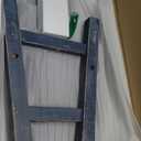 Benzara Rena Counter Height Bench- Trestle Legs with Footrests- Mahogany Wood Frame