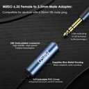 MillSO 1/4 to 3.5mm Headphone Adapter, 16 Feet TRS 6.35mm Female to 3.5mm Male 1/8 to 1/4 Stereo Audio Jack Adapter for Amplifiers, Guitar amp, Piano, Home Theater Devices, Phone, Laptop, Headphones