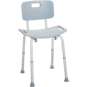 Drive Medical Shower Chair with Back and Suction Feet, Gray
Adjustable Bathroom Bench Features Contoured Seat and Suction Feet for Lightweight, Durable Bathing Support