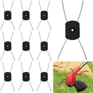 String Trimmer Head Electric Weed Trimmer Blade Replacement Steel Wire Line Trimmer Spool Wire Weed Trimmer Head Weed Wacker Attachment for Cordless Grass Trimmers (10Pcs, Bore 0.2inch/5.5mm)