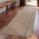 Hallway Runner Rug 2x6, Non Slip Washable Kitchen Runners Mat, Thin Entryway Floor Mat Fit Under Door, Soft Low Pile Indoor Carpet