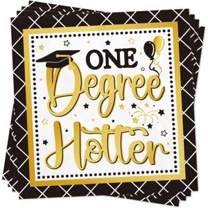 2 x 2026 Graduation Party Decorations, 50 Pack Cocktail Napkins for Congratulation Party Decor Supplies, Disposable Paper Napkins for College High School PhD Nurse Law School Graduations