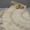 Boho Bathroom Rugs - Half Circle Cotton Mat with Crochet Insert and Tassels - Non-Slip Bohemian Rug for Bath, Bedroom or Entryway - Neutral Cream Decorative Rug - 42x22 Soft Machine Washable (Off-white)