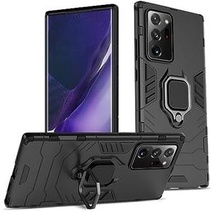 Btstring Case Compatible with Samsung Galaxy Note 20 Ultra, Shockproof Phone Case with Stand, Heavy Duty Personalised Case Cover Support Magnetic Car Holder, Black