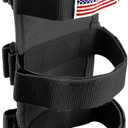 Roll Bar Fire Extinguisher Holder, Adjustable Fire Extinguisher Mount Strap with American Flag Pattern, Car Accessories Fixed Belt for Wrangler JK JKU TJ CJ Gladiator (Black)