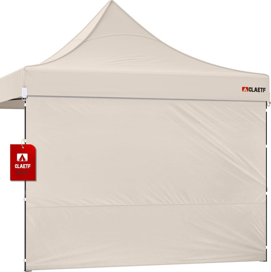 10x10 Canopy sidewalls,Sidewalls with 600D Oxford Fabric,Pop Up Canopy Waterproof 99% UV Protection,Suits Pop up Tent/Instant Canopy,Sidewalls (White) (Khaki, 1 Sidewall 10x10)