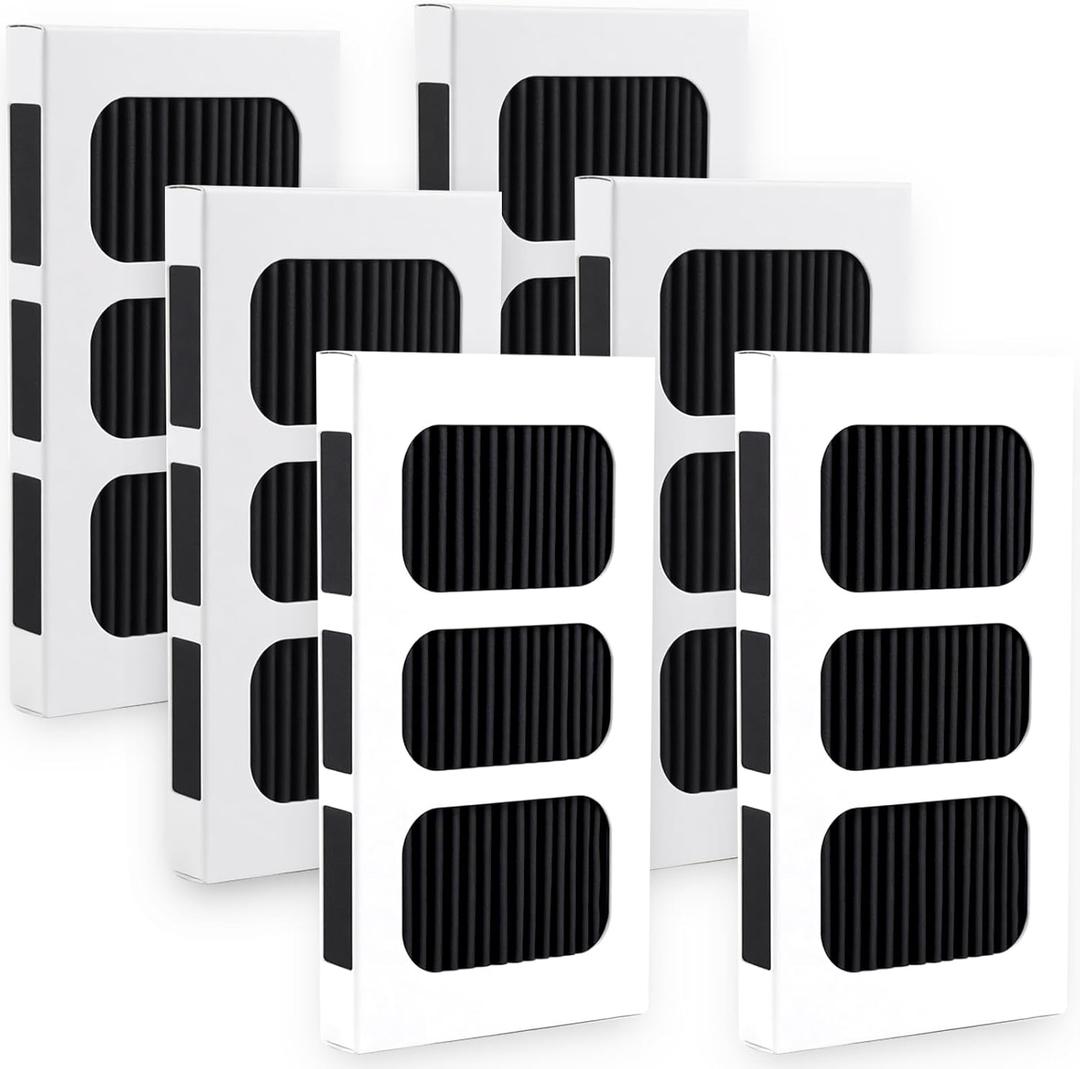 6 Pack Refrigerator Air Filter Replacement for Paultra2, Compatible with Frigidaire Pureair Ultra 2, Pure Air Ultra 2, Pureair Ultra II, Electrolux 242047805, 5303918847, 53039618847EAP12364179