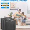4 Pack-Facecool Air Scrubber Active Carbon Filter Compatible with Dri-Eaz, Mounto, BlueDri, and VEVOR Air Purifier, Part HEPA500 & BD-AS-550 & F301H, 16'' x 16'' x 1''