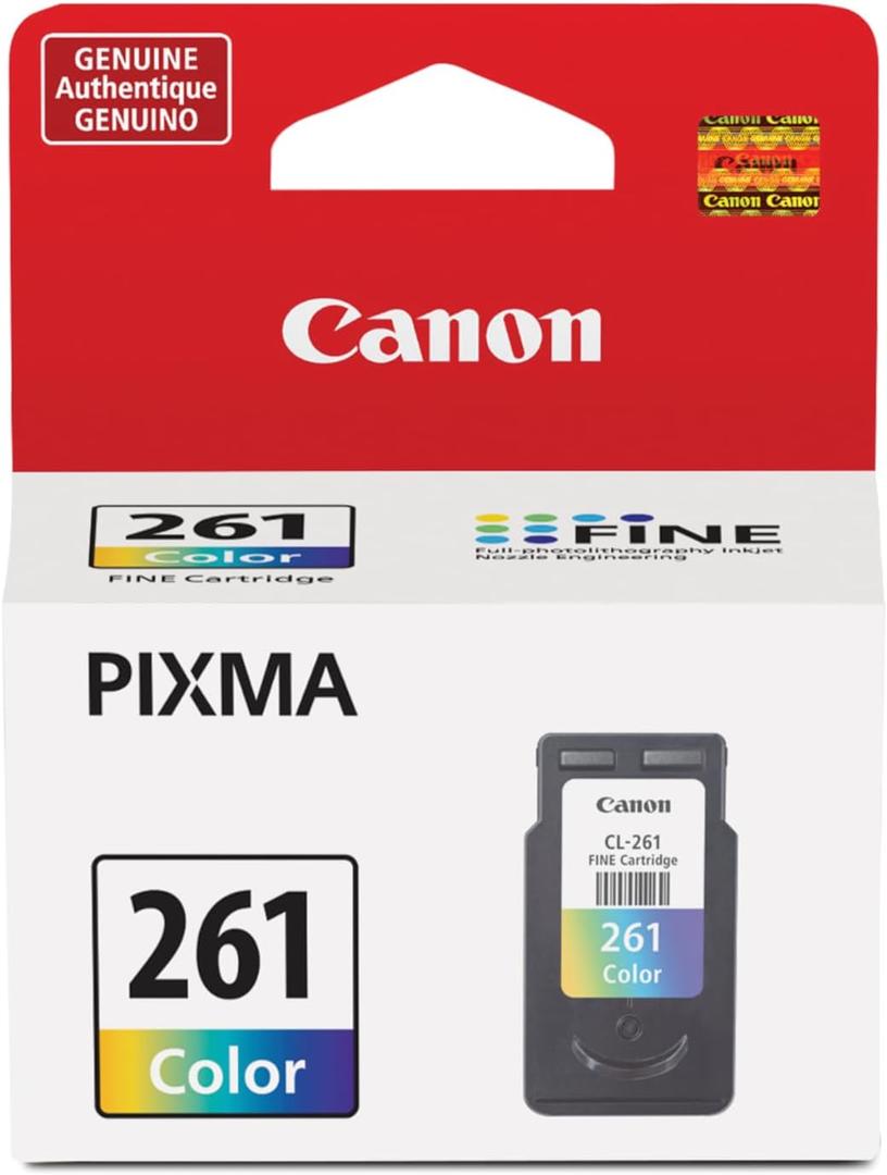 Canon CL-261 Genuine Color Ink Cartridge, Compatible with TS5320/6420/6420a,TR7020/7020a (One Size, Multi)