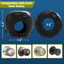 Child Safety Door Knob Cover (4 Pack) Hard-to-Remove Dual-Lock Door Handle Covers for Kids - Reusable Baby Proof Door Knob Locks - Installs Easily, No Tools Needed (Transparent)