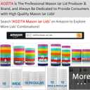 AOZITA 16 Pack Plastic Mason Jar Lids Fits Ball, Kerr & More - 8 Wide Mouth & 8 Regular Mouth - Colored Storage Caps for Canning Jars, Dishwasher Safe & Food Grade & Leakproof
