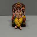 alikiki Hindu God Ganesha Statue Figurine - Indian Idol Sitting Lord Ganesh Statue India Murti Item Ganpati Home Office Temple Mandir Altar Pooja Gifts Diwali Puja Gifts