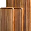 Wood Cutting Boards Set of 3 for Kitchen, Thick Chopping Board, Large Wooden Cutting Board Set with Deep Juice Groove and Handles, Wooden trays for meat, fruit and cheese (17x12, 12x10, 12x7 inch)