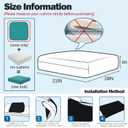 Sqodok Patio Cushion Covers, Waterproof Outdoor Cushion Covers Replacement, Patio Cushion Seat Slicovers for Sectional Sofa, Chair, Outdoor Wicker Patio Sofa (Sky Blue, 21"x19"x3"-2 Pack-Cover ONLY)