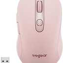 wegear USB Wireless Mouse for Laptop PC Mac, 2.4GHz Cordless Mouse-Pink