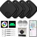 Air Tracker -4 Pack, 2026 New Bluetooth Tracker Tags, Android Tracker Tags Work with Google Find Hub Device App, Bluetooth Luggage Tracker for Keys, Backpack,Suitcase,Travel