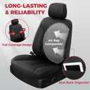 FREESOO Leather Seat Covers for Ford F150 SuperCrew 2015-2026 & F250/F350/F450 Super Duty Crew Cab 2017-2026, Waterproof Seat Covers Full Set with Lumbar Support for Pickup Trucks, Black