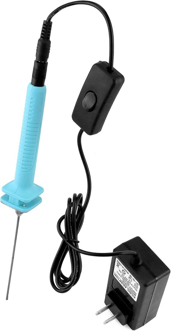 QWORK 15W Electric Hot Wire Foam Cutter - 100-240V Dual Voltage with US Plug, 4" Precision Cut, Fast Heating, Ergonomic Handle, for Polystyrene & Foam Boards