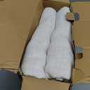 MIULEE Natural White Linen Curtains 84 Inch Long for Bedroom Living Room, Soft Thick Linen Textured Window Drapes Semi Sheer Light Filtering Rod Pocket Back Tab Neutral Farmhouse Cream Ivory 2 Panels