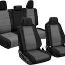 Seat Covers Compatible with 2024 2025 2026 Toyota Tacoma Double Cab SR/SR5/TRD/Limited Full Set, Heavy Duty Cationic Linen Fabric Seat Protector