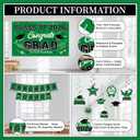 Graduation Decorations 2026 Green Graduation Party Decor Set include Congrats Grad Banner Backdrop Class of 2026 Balloons Party Supplies