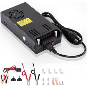 AC to DC Converter 600W 50A, 12V Power Supply 110v to 12v Converter Adjustable Power Supply Universal Power Adapter for Radio, Car Stereos, LED Strip, CCTV, Computer Project, 3D Printer Black