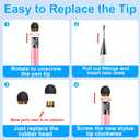 Bopomofo Stylus (5 Pcs),2-in-1 Stylus Pen for Touchscreen, High Precision and Sensitivity, Suitable for iPhone/ipad/Android Tablets, Compatible with Touch Screens(Pink/Yellow/Green/Blue/Purple)