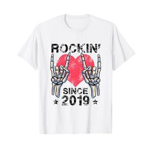 Rockin Since 2019 Rock&Roll Birthday Retro Rock And Roll T-Shirt S