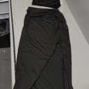 Women's Summer 2025 Fashion Trendy Skirt Sexy Slit Thigh Solid Color Long Skirt, Black, Medium 