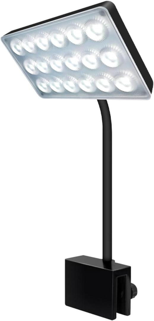 Vimvins Full Spectrum 10W Fish Tank Light Enhanced Edition LED Aquarium Light with Lens, 3 Adjustable Modes(Suitable for 7-16 Inch Tanks)