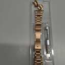 iiteeology Lightweight Stainless Steel Band Designed for Apple Watch Series 1-11, 42mm, 41mm, 40mm, 38mm, SE2&SE3, Replacement iWatch Bands for Women, Rose Gold