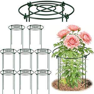 DAYUMKOU 8 Pack Peony Cages and Supports, 14" D x 24" H, 8pc 14"x24"