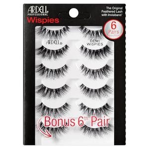 Ardell False Eyelashes Demi Wispies Black, 1 pack (6 pairs per pack)
