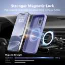 Magnetic for iPhone 14 Pro Case, Compatible with MagSafe, [Full Camera Protection][Screen Protector] Silicone Shockproof Protective Phone Case for iPhone 14 Pro 6.1", Lavender Gray